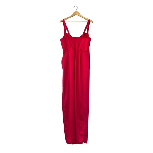 NBD Elodie Red Satin Corset Cocktail Maxi Dress Size XL Revolve Party Event - Picture 7 of 13